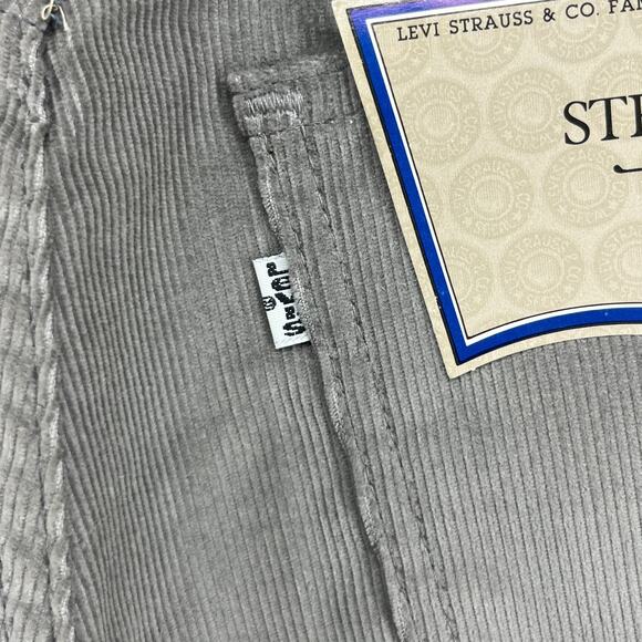 LEVIS 536 Pants Men 34x36 '86 Fine Corduroy White Tab Gray Jeans USA VTG NEW NOS - Picture 7 of 16